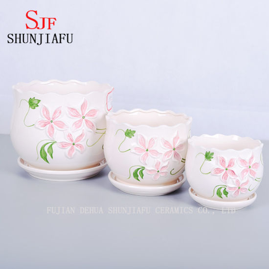 Vaso de flores cerâmico silenciosamente elegante fresco