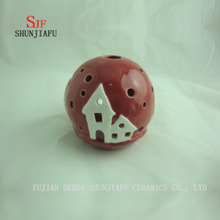 Forma esférica, queimador de incenso para cerâmica de essência (RED)
