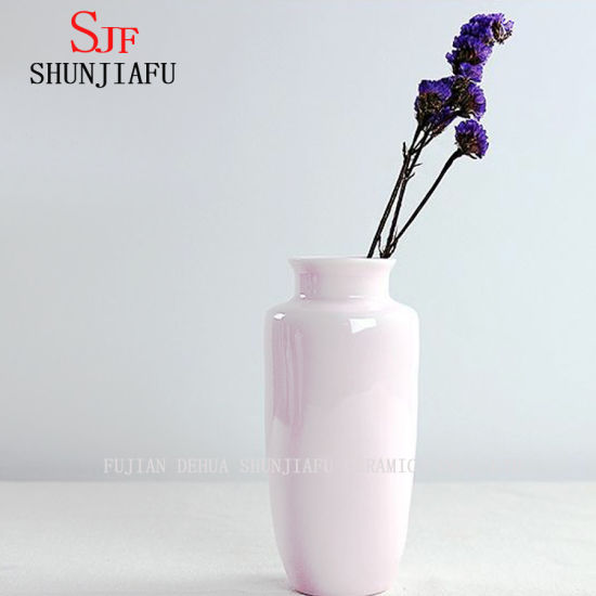 Vaso de cerâmica design rosa para decoração de casa