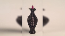 Queimador de incenso de fluxo de fumaça de forma de vaso de cerâmica