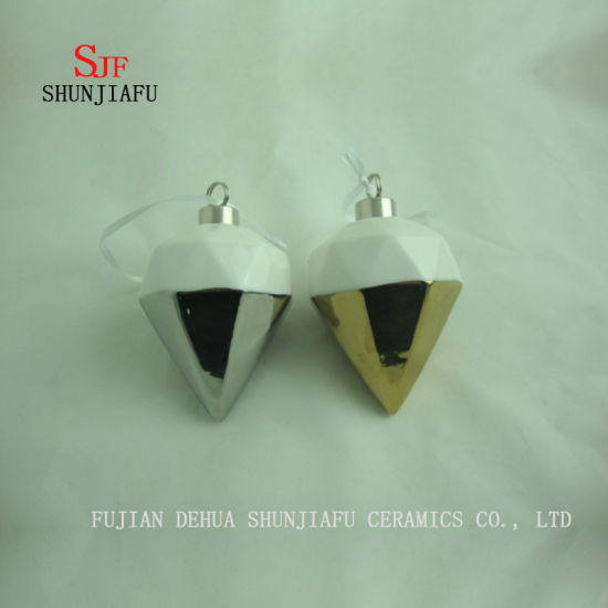 Árvore de presentes do partido do festival dos ornamento do Natal / decoração de suspensão da janela, galvanizando cerâmico / C