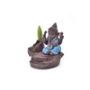 Decoração criativa para casa O azul Ganesha de cerâmica / Estátua de Ganesha de cerâmica Incensário Queimador de incenso - azul