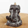 Cerâmica Handhold Crânio Design Cachoeira Cone Incenso Backflow Incense Burner