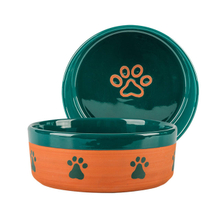 Tigela de cachorro cerâmica circular de tamanho definido para animais de estimação