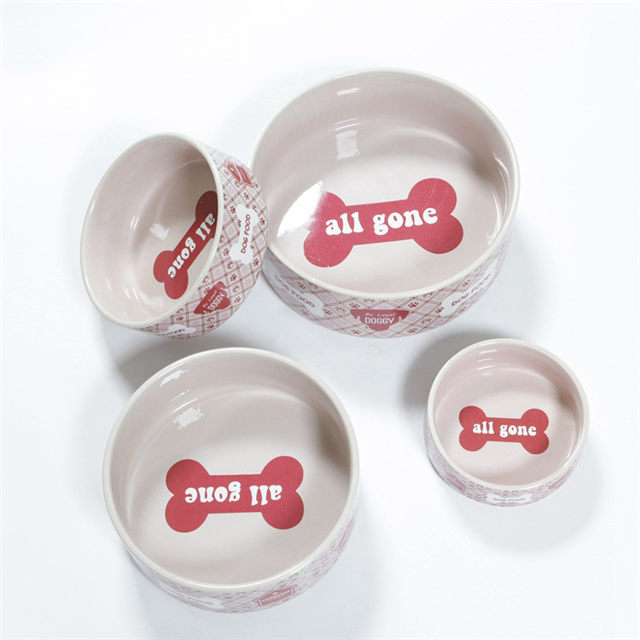 Tamanho personalizado criativo bonito pet dog bowl design da cabeça de cachorro tigela de cachorro de cerâmica tigela de cerâmica de água
