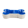 Anaglyph bones Bowl Bottom Blue Bone Shape Double Bowl Design Dog Bowl Bacia de alimentos de cerâmica Bacia de alimentos para animais de estimação Bacia de alimentos para animais de estimação adorável