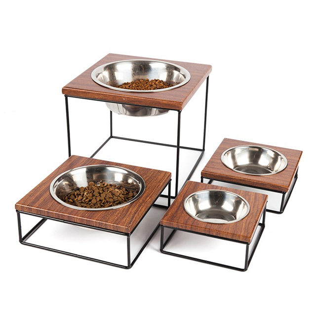 Bacia cinzenta do cão do alimentador cerâmico do animal de estimação do esmalte cinzento e bacia do gato