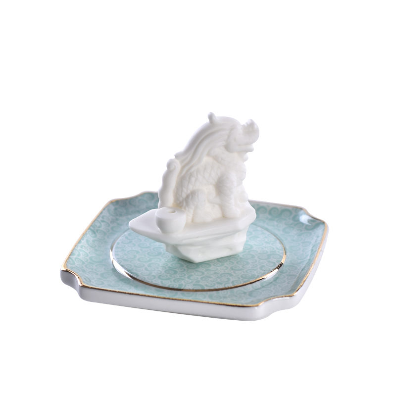 Queimador de incenso linha escultura de cerâmica dragão queimador de incenso vara