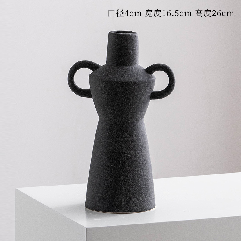 Design criativo decoração doméstica Titular de flores cerâmica Vaso de cerâmica de porcelana