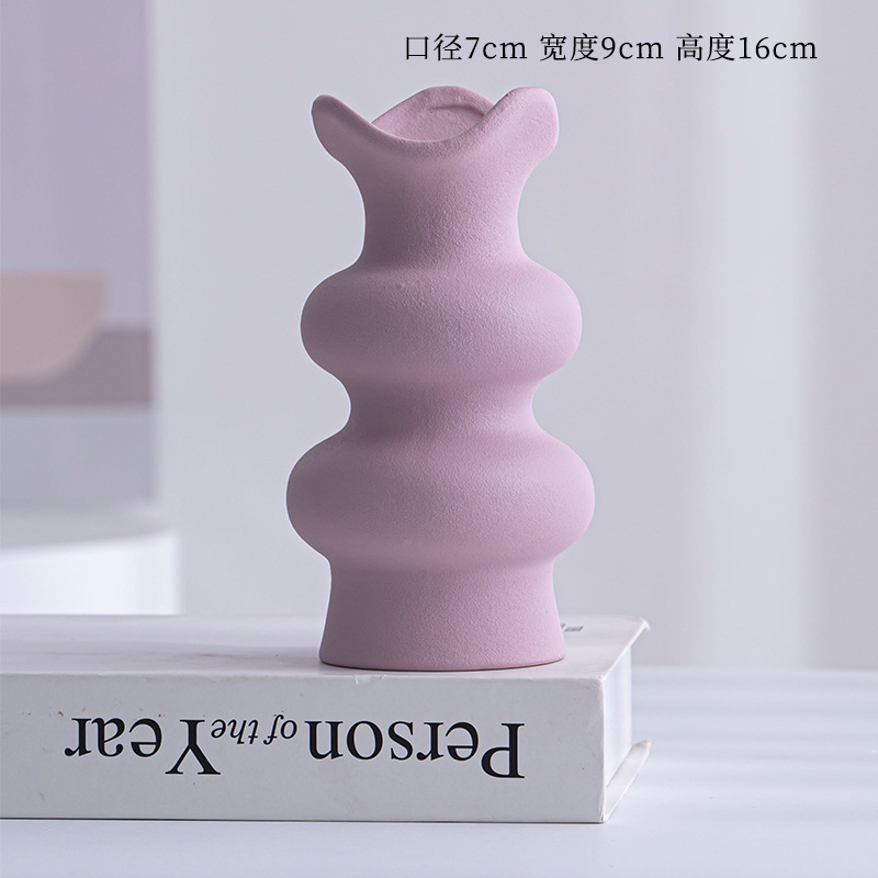 Recipiente de decoração para desktop para arranjo de flores vaso de porcelana cerâmica