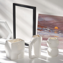Decoração da casa Vaso branco de porcelana branca