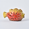 Projeto de estilo de peixe amarelo e vermelho Tigela de frutas de cerâmica Tigela de fios de cerâmica, tigela de fios, tigela de tricô, tigela de crochê, tigela de fios azul claro, feito sob encomenda