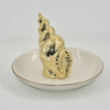 Originalidade Golden cerâmica jóias bandeja