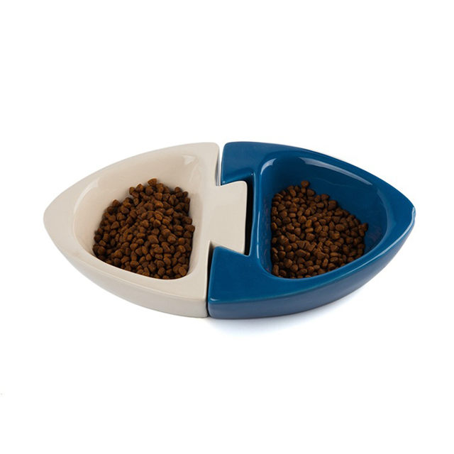 Two in One Pet Food Basin Bacia destacável para alimentos para cães Bacia cerâmica para alimentos para cães