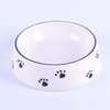 Alimentador de cerâmica branco de uso exclusivo Lola Tigela de cerâmica para cães