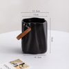 Design de estilo de bolsa, vasos cerâmicos brancos, cinza e pretos