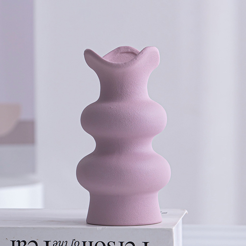 Recipiente de decoração para desktop para arranjo de flores vaso de porcelana cerâmica