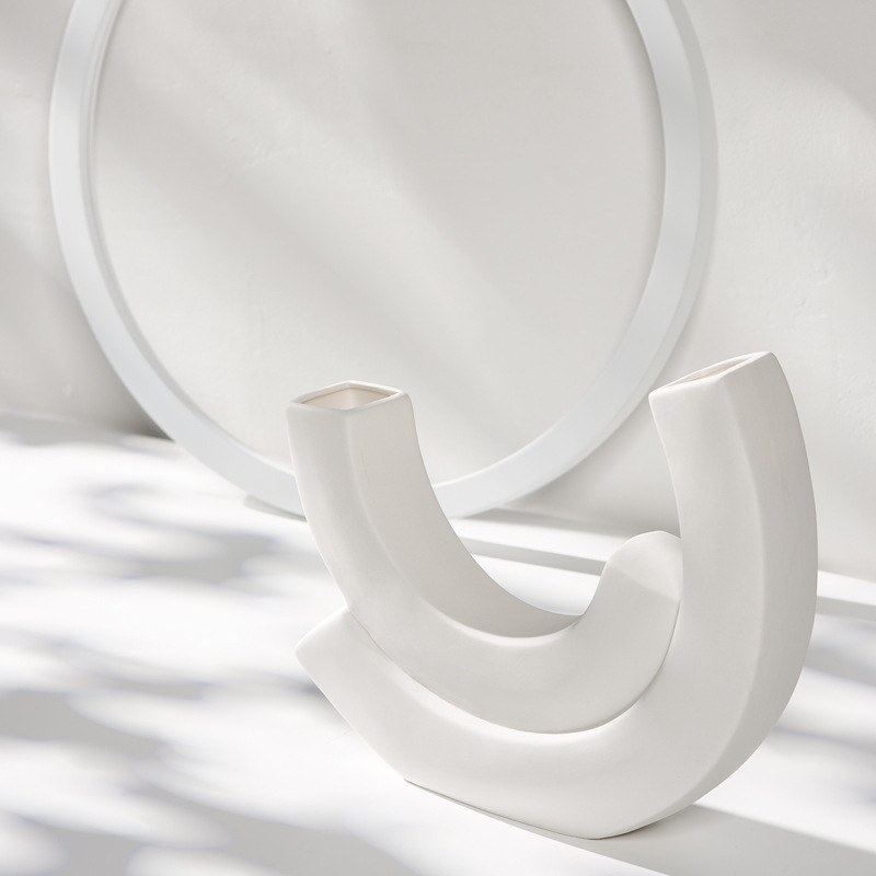 Decoração da casa Vaso branco de porcelana branca