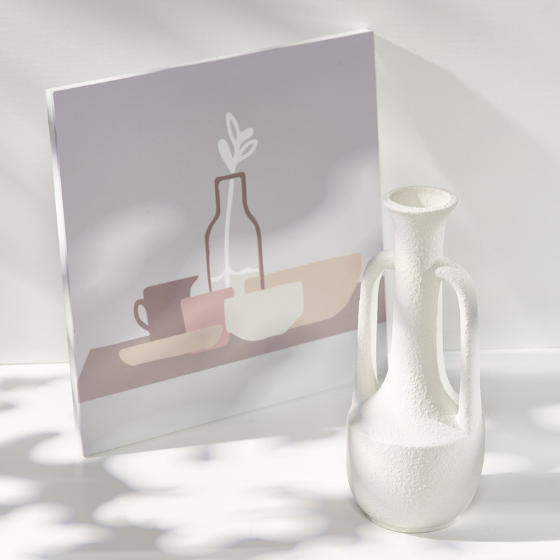 Decoração em casa Vaso de cerâmica branca
