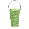 Lâmpada de furacão estilo cesta de cerâmica verde