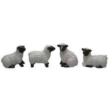 Ornamentos de cerâmica de estátua de ovelha branca