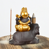 Cerâmica Ganesha senta-se no elefante cachoeira backflow incense cone backflow backflow incenso