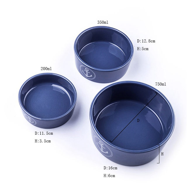 Tigela azul para cães Tigela grande para cães Tigela para cães em porcelana Tigela para cães Tigela para cães Pet Bowl para cães Tigela para cães Tigela para cães