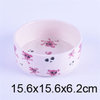 Imprimindo a imagem de cor rosa alimentador de estimação cerâmico tigela de cachorro de cerâmica