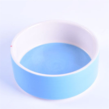Alimentador de cerâmica azul claro para animais de estimação
