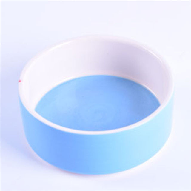 Alimentador de cerâmica azul claro para animais de estimação