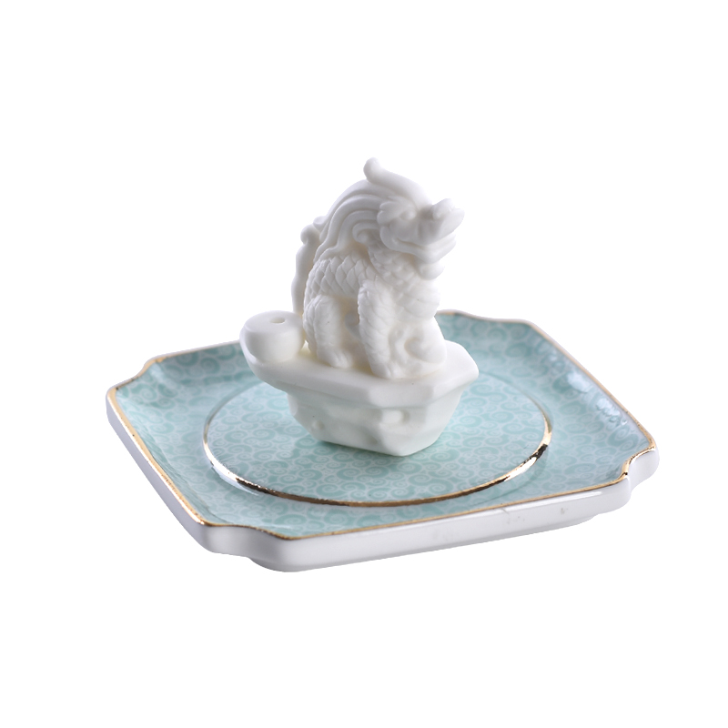 Queimador de incenso linha escultura de cerâmica dragão queimador de incenso vara