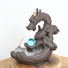 Dragão de cerâmica Incenso do queimador de dragão cerâmico Dragão Cachoeira Rodoflow Incense queimador de queimador de queimador de queimador