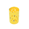 Luvas de Natal vazadas Lanternas de velas de cerâmica esmaltado amarelo