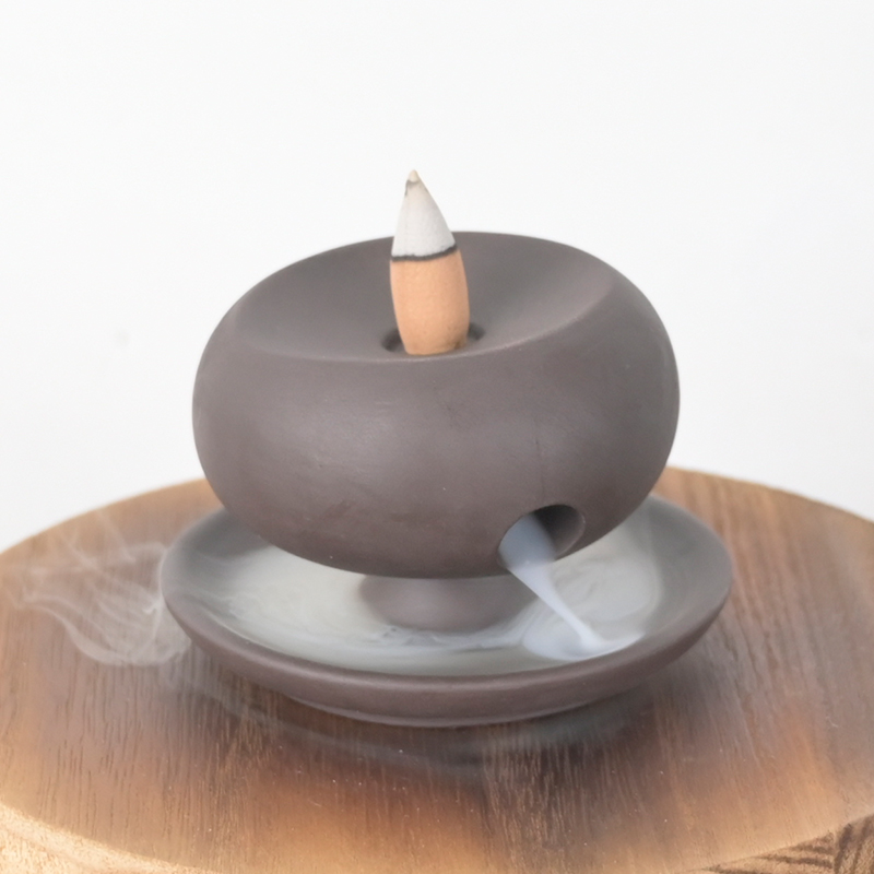 Encenor de incenso de cone de incenso Stand Ceramic Backflow Incense Burner