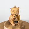 Brown Owl estátua Estátua Design Cones Incense Cones Ceramic Backflow Incense Burner