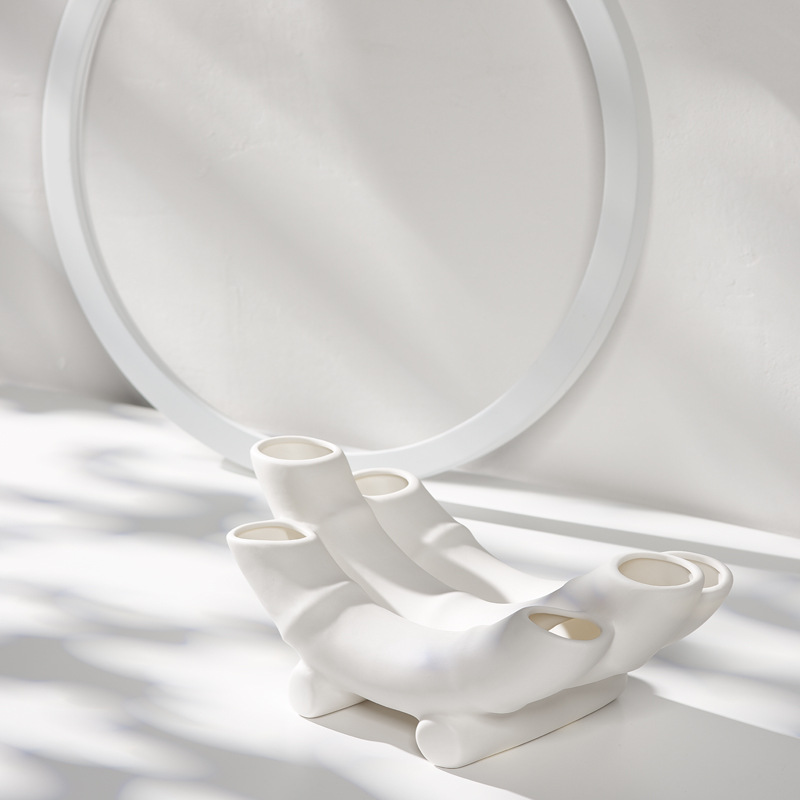 Decoração da casa Vaso branco de porcelana branca