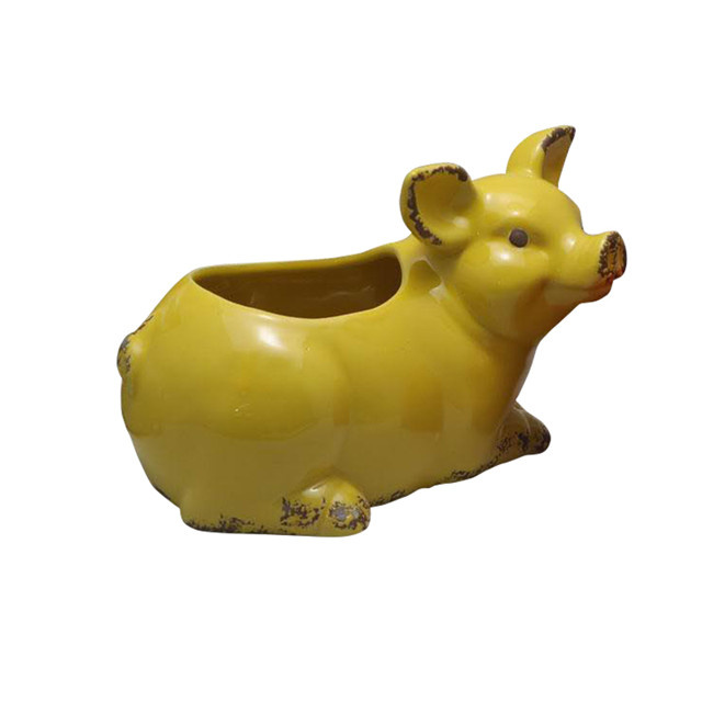 vaso de cerâmica de design de estilo de porco em cerâmica