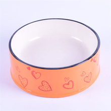 Alimentador de cerâmica cerâmico rosa exclusivo para animais de estimação