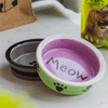 Alimentador de cerâmica para animais de estimação Tigela de cachorro de cerâmica circular