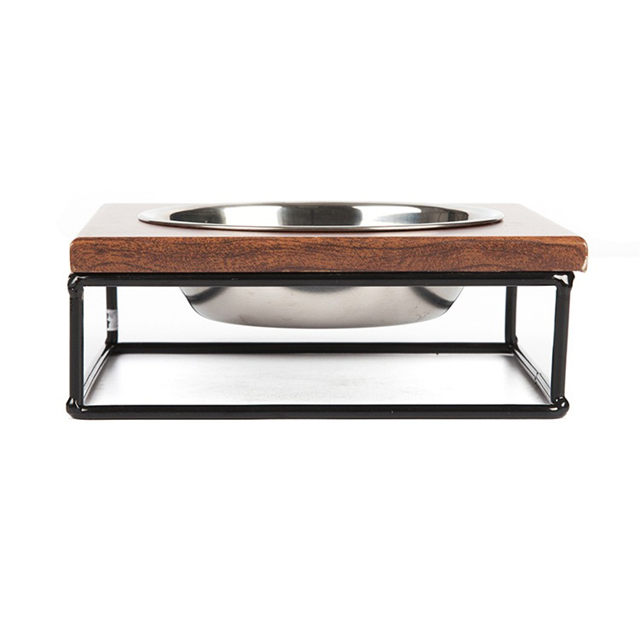 Bacia cinzenta do cão do alimentador cerâmico do animal de estimação do esmalte cinzento e bacia do gato