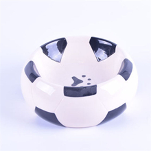 Tigela de design de futebol Impressão inferior do cão Pegada de cerâmica Alimentador de animais de estimação Tigela de cachorro Tigela de gato