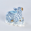 Coelho animal de cerâmica pintado à mão artificial