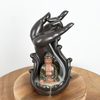 Cerâmica Buda Design Hand Design de refluxo de incenso queimador de cone em cachoeira cerâmica Burner de incenso de refluxo 