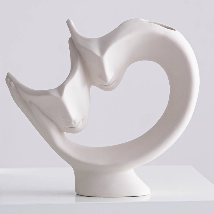 Vaso de cerâmica de arte funcional para interiores modernos