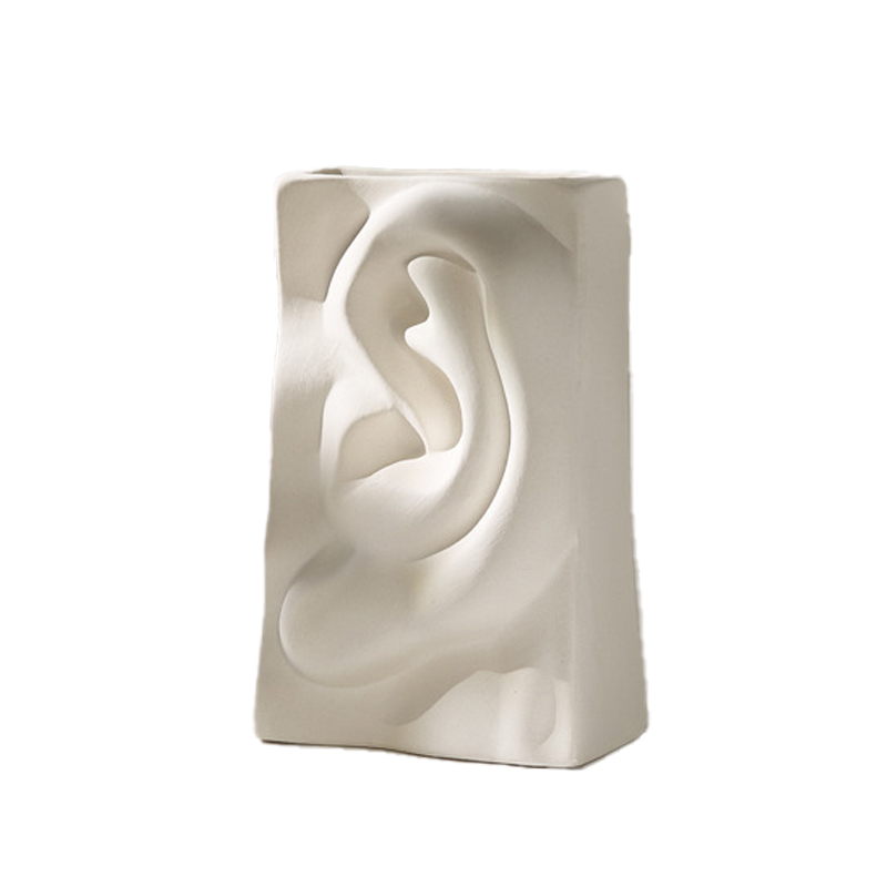 Olho, orelha, boca, nariz de design vaso de cerâmica porcelana feita vaso de flores