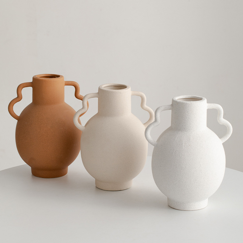 Recipiente de vaso de porcelana de decoração para desktop para arranjo de flores vaso de cerâmica