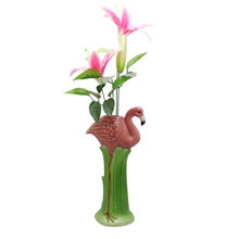 Vaso de Cerâmica Rosa Flamingo