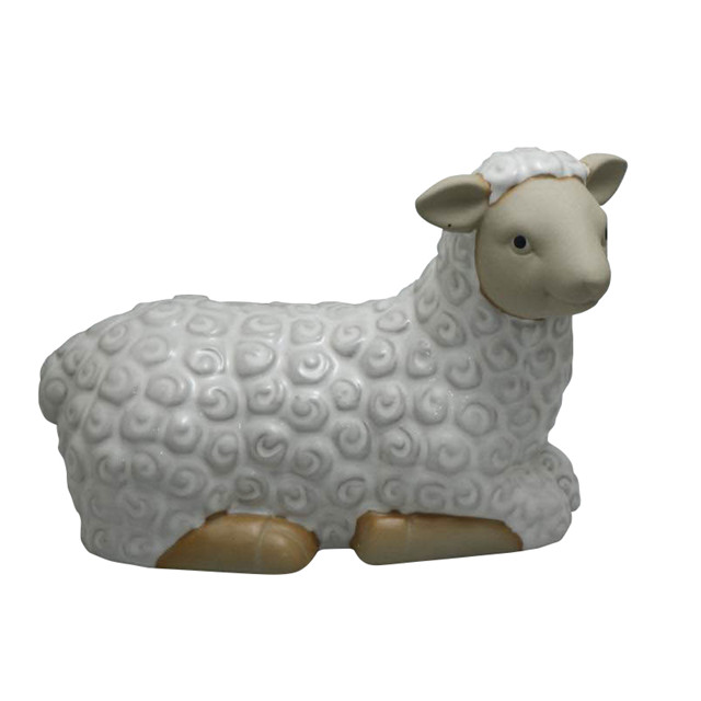 Estátuas de cerâmica branca fazenda estátuas de ovelhas