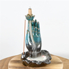 Queimador de incenso de buda em cerâmica New Style Glaze Blue Blue 