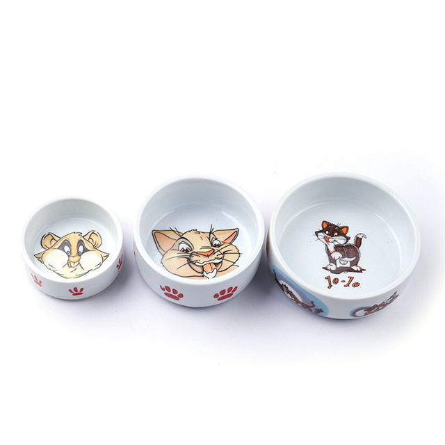 Tigela inferior impressão bonito Padrão de cachorro Tigela de cachorro Tigela de porcelana para cães Produtos para animais Tigela para cachorro Tigela para cachorro